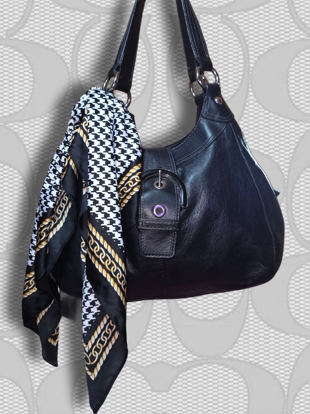 Coach Black Leather Shoulder Bag